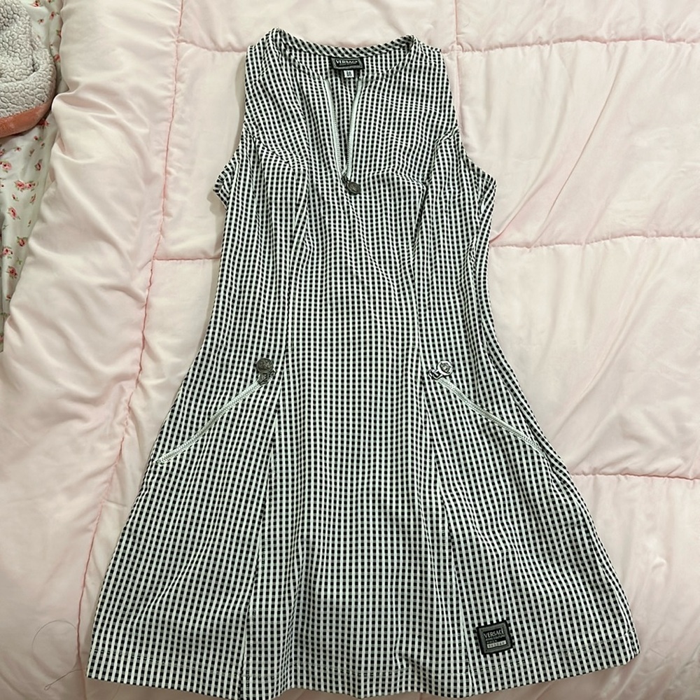 Versace vintage plaid dress